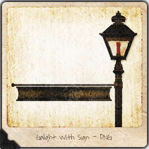 Gaslight with Sign